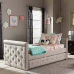 Modern Light Beige Tufted Twin Daybed