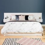 Modern White Floating King Headboard with Nightstands – Series 9