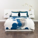 Modern White Floating Queen Headboard with Nightstands – Series 9