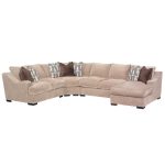 Monarch 4-Piece Brown Upholstered Sectional