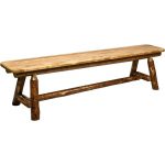 Montana Woodworks 6′ Plank Style Bench – Glacier Country