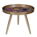 Multi-Color Livonia Side Table with Tray Top