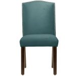 Mystere Peacock Nail Button Arched Back Dining Chair