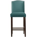 Mystere Peacock Nail Button Back Barstool