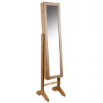 Natural Jewelry Wardrobe with Mirror