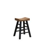Natural and Black Saddle Barstool – Gateway Collection