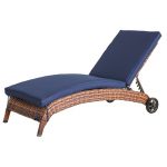 Navy Patio Chaise Outdoor Lounge Chair – Appia