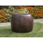 Nuria Hammered Short Accent Table