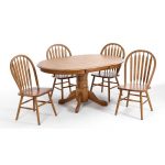 Oak 5 Piece Dining Set – Classic Chestnut Collection