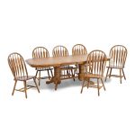 Oak 7 Piece Dining Set – Country Classic Chestnut Collection