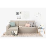 Oatmeal Beige Chaise Sofa Bed – Live-it Cozy