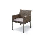 Outdoor Patio Arm Chair with Shale Sunbrella Cushion – South Beach