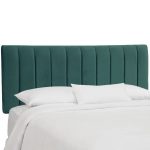 Peacock Green Contemporary Channel Seam King Size Headboard