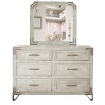 Pearl White Rustic Contemporary Dresser – Camelia