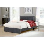 Pewter Upholstered California King Bed – Amber