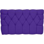 Purple Tufted Upholstered Twin Headboard