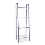 Purple and White 4 Shelf Bookcase