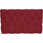 Red Tufted Upholstered Twin Headboard