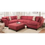Red Upholstered 3-Piece Casual Contemporary Sectional – Loxley