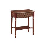 Red and Gold Accent Table