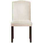 Regal Antique White Nail Button Arched Back Dining Chair