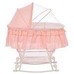 Rose Pink Portable 2-in-1 Bassinet and Cradle – Lacy