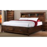 Rustic Brown King Size Storage Bed – Jessie