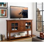 Rustic Brown Wood Table TV Stand