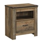 Rustic Casual Contemporary Youth Nightstand – Trinell