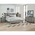 Rustic Casual Gray 6-Piece Queen Bedroom Set – Nelson
