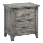 Rustic Casual Gray Nightstand – Nelson