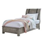 Rustic Casual Gray Twin Sleigh Bed – Nelson