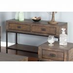 Rustic Distressed Brown Sofa Table – Homestead Collection