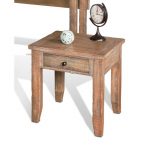 Rustic Distressed End Table – Driftwood Collection