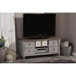Rustic French Country 4-Drawer 55 Inch TV Cabinet