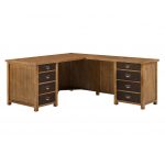 Rustic Hickory Brown L Shaped Desk – Heritage