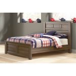 Rustic Modern Driftwood Brown Full Size Bed – Fairfax