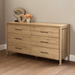 Rustic Oak 6-Drawer Double Dresser – Gravity