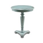 Rustic Teal Casual Traditional Accent Table