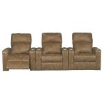 Saddle Brown 3-Piece Power Home Theater Seating – Headliner