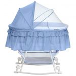 Serenity Blue Portable 2-in-1 Bassinet and Cradle – Lacy