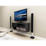Series 9 Black 42 Inch Wall Mounted A/V Console