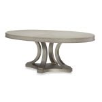 Shadow Gray Contemporary Oval Dining Table – Cinema