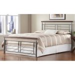 Silver & Cherry Full Metal Bed – Fontane
