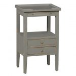 Slate Gray Distressed Accent Table – Aries