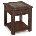 Slate and Cherry Brown End Table – Roanoke