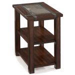 Slate and Cherry Brown Small End Table – Roanoke