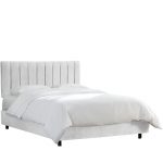 Snow White Contemporary Channel Seam Full Size Bed