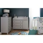 Soft Gray Changing Table and 4-Drawer Chest -Cotton Candy
