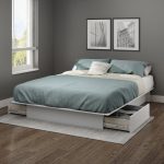 Soft Gray Full/Queen Platform Bed – Step One
